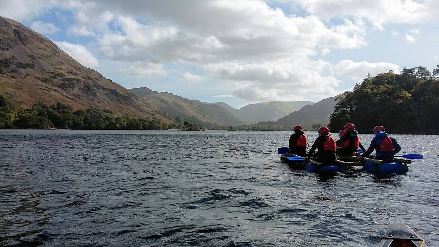Raft Building on Ullswater, The Lake District