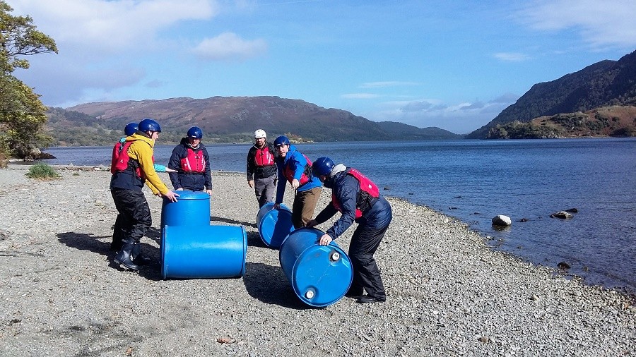 Raft Building in the Lake District