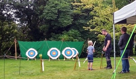 Archery lesson at Muncaster Castle
